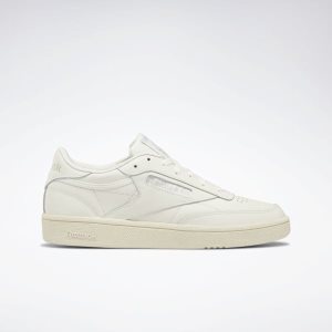 Adidasy Damskie Reebok Club C 85 Czerwone Białe PL 54VEKBX